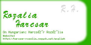 rozalia harcsar business card